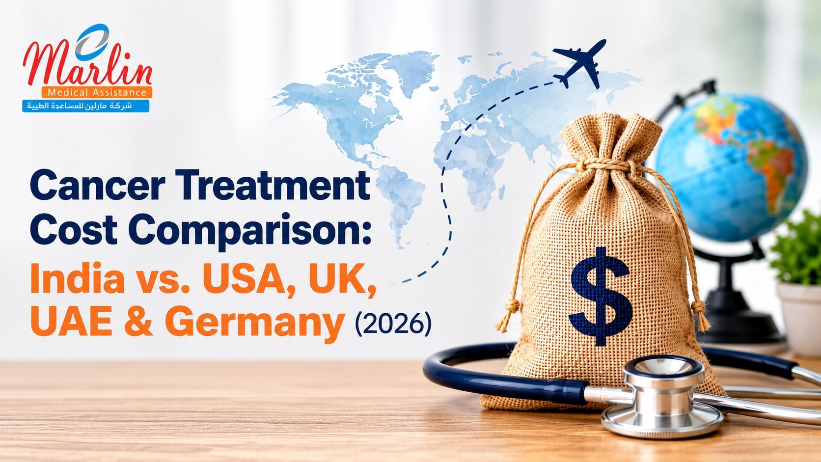 Article on Cancer Treatment Cost Comparison India vs. USA, UK, UAE & Germany (2026)