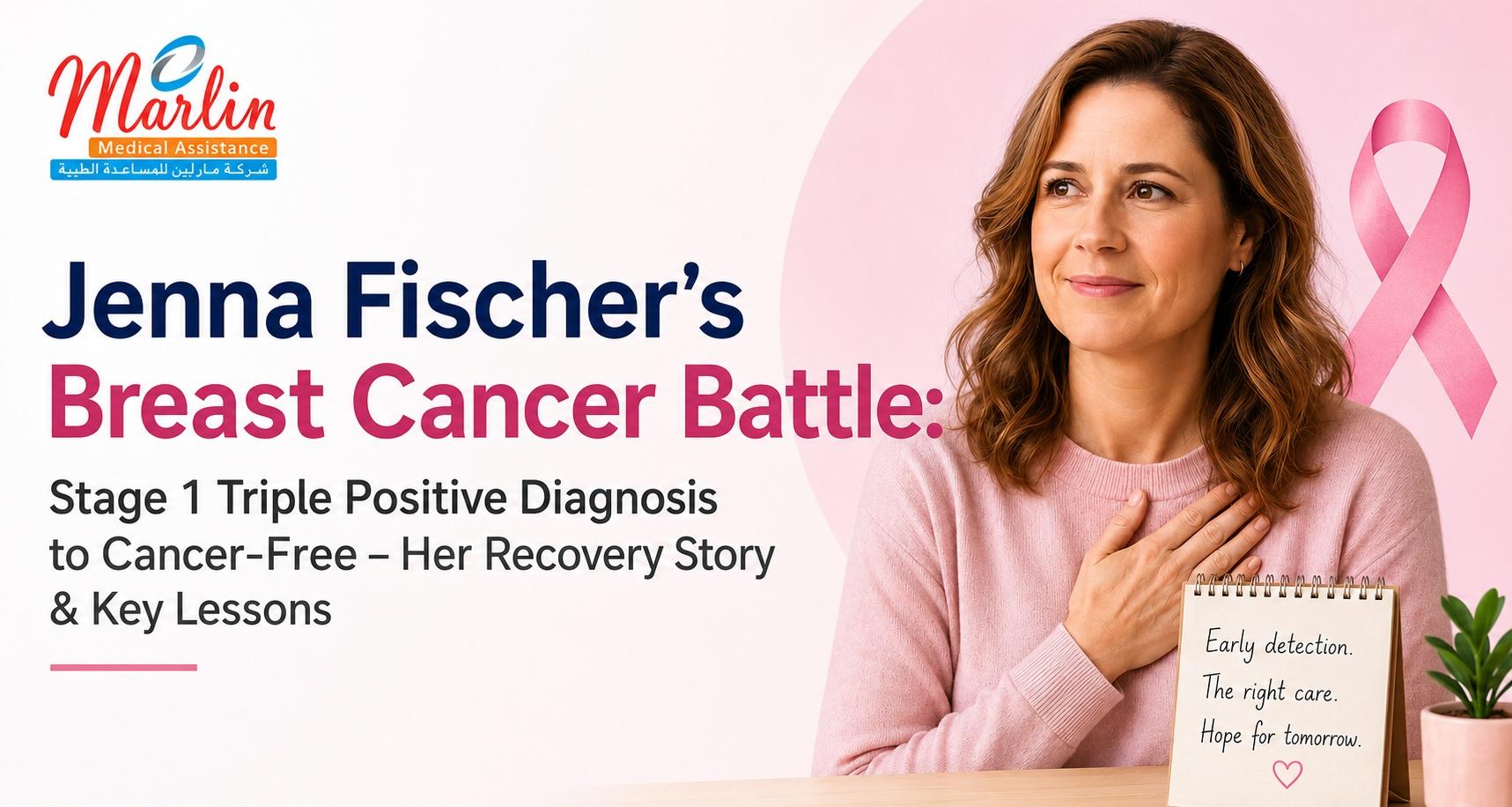 Article on Jenna Fischer's Breast Cancer Battle: Stage 1 Triple Positive Diagnosis to Cancer-Free
