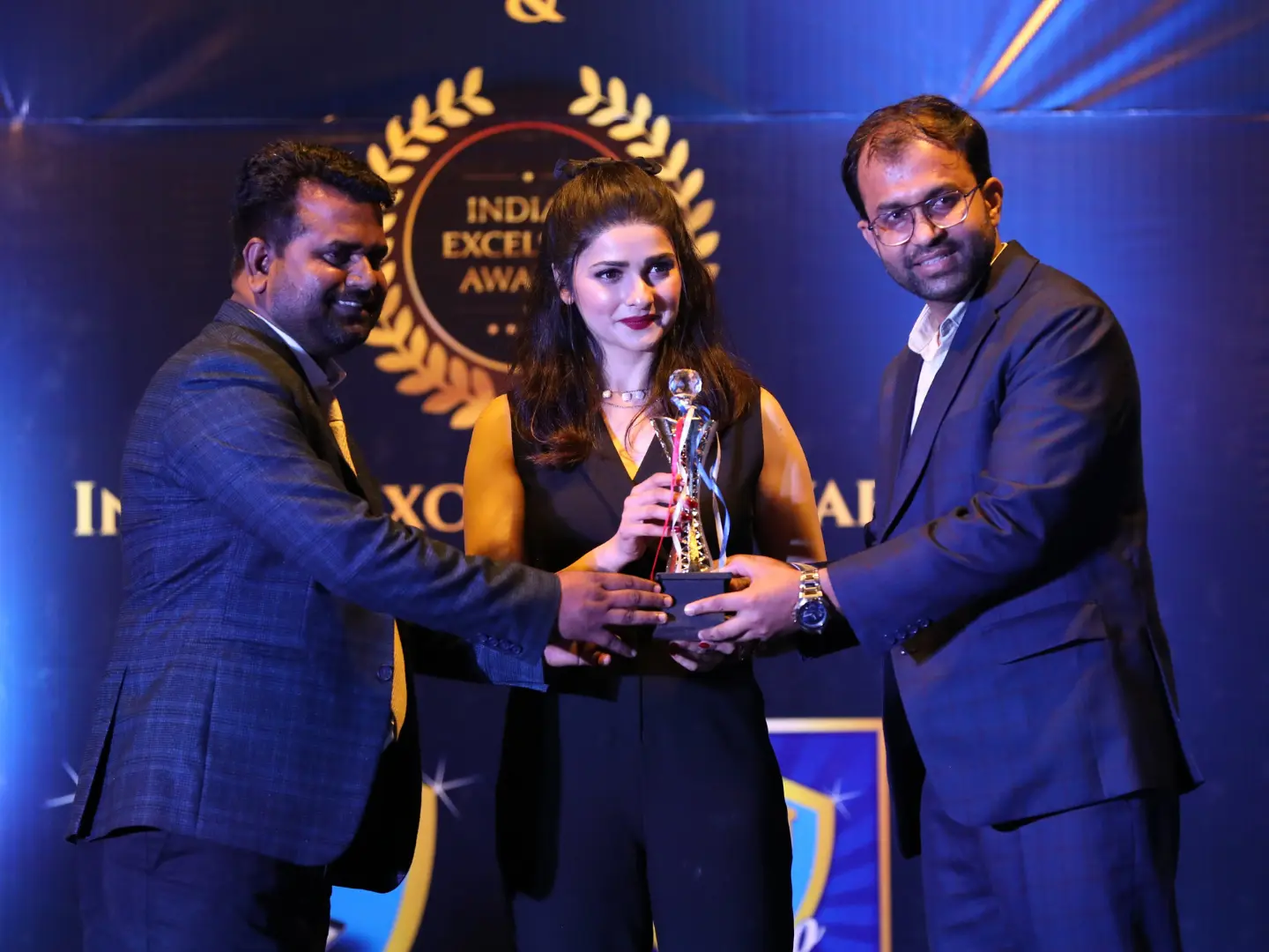 Award photograph, Indian Excelsior Award, awarded to Mohammad Afzal Siddiqui, CEO Marlin Medical Assistance Pvt Ltd, presented by G-Town Magazine at Indian Excelsior Awards 2021 in Goa.